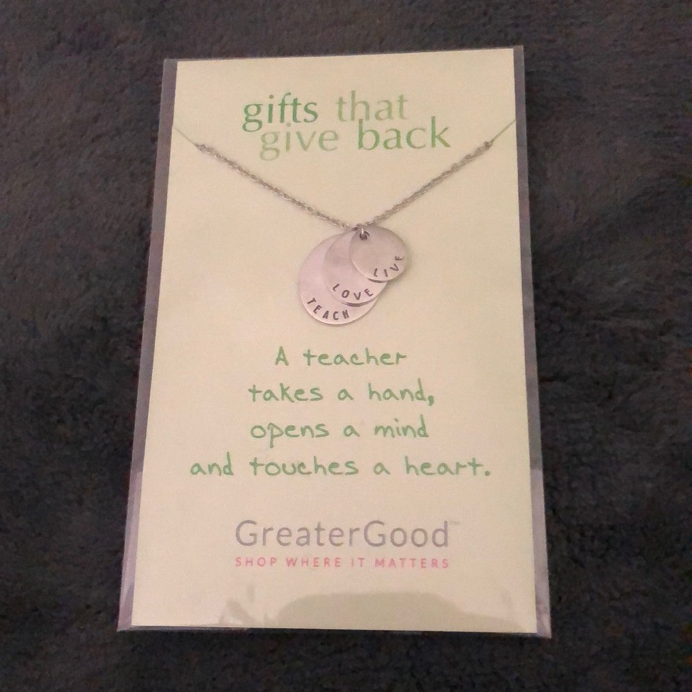 BNWT Teacher necklace
